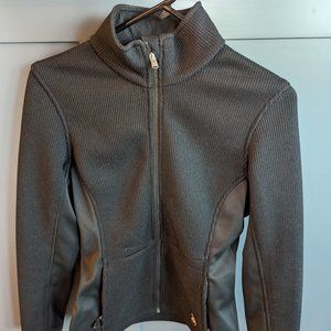 Spyder Women's Black Fitted Long Sleeve Full Zipper Core Sweater Size Medium